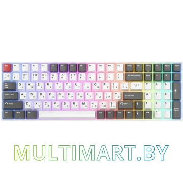 Клавиатура Royal Kludge RK100 RGB (белый/серый, RK Red)